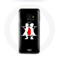 Coque pour Samsung Galaxy S9 plus Hunter x Hunter Manga Logo Fond Noir