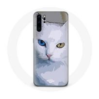 Coque pour Huawei P30 pro Turc de van Chat oeil bleu et oeil jaune