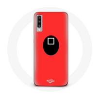 Case - Samsung - Galaxy A70 - Soft - Red - Square mask raudona