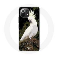 Coque pour Xiaomi Mi 11 Lite Cacatoes Perroquets Blanc sur l'arbre balta
