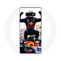 Coque pour Samsung Galaxy Note 9 Formule 1 Max Verstappen Pilote automobile F1 noir rouge et jaune