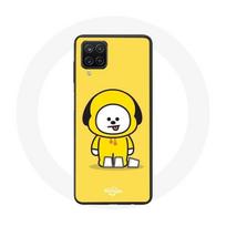 Coque pour Samsung Galaxy A12 BTS Bangtan Garçons BT21 Chimmy Jimin Fond Jaune