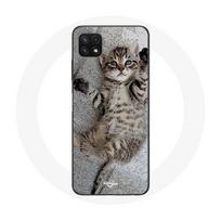Coque pour Samsung Galaxy A22 5G chaton Bengal dormir
