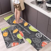 Madingas paprastas šiaurietiško stiliaus virtuvės grindų kilimėlis Buitinis kilimas ilgos juostos durų kilimėlis Modernus namų dekoras 40cmx60cm black