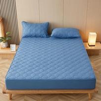 Aukštos klasės vandeniui atsparus sutirštintas medvilninis paminkštintas čiužinio užvalkalas, odai draugiška ir patvari vandeniui atspari paklodė su guma 160x200 2pillowcase48x74cm