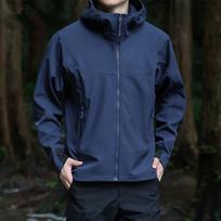 Autumn Windbreaker Men Hooded Outwear Coats Man Loose Zipper Casual Hooded Jacket Top Trendy Mountaineering Clothes 5XL pilka