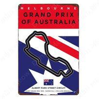 Vintage F1 Championship Metal Tin Sign, Racing Track Poster, Bar Cafe Club Wall Decoration, Grand Prix Circuit Iron Plaque,ZSS84 20x30cm