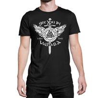 See You In Valhalla Sword Runes Odin Vikings Camouflage Premium Unisex T-Shirt S