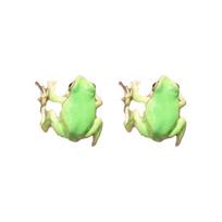 1 pora kūrybingų juokingų varlės formos ausų segtukų, mielų ryškios išvaizdos moteriškų gyvūnų poza, auskarai, papuošalai, dovana Frog