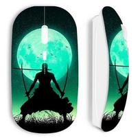 Souris sans fil maniacase blanche roronoa zoro triple épée pleine lune
