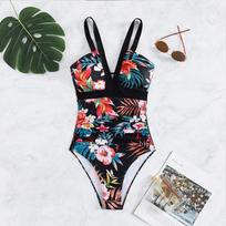 Vientisas maudymosi kostiumėlis Moteriškas Europos ir Amerikos seksualus bikini maudymosi kostiumėlis Bikini XXL blue