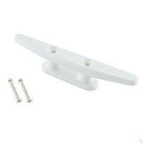 Plastikinis valties denio gnybtas, jūrinės klasės, tvirtas, sidabrinis 6 in white