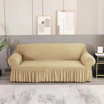 Sijono kampinis sofos užvalkalas Kvėpuojantis tamprus sofos užvalkalas Sofos sofos užvalkalas namams Svetainės sodo baldų apsauga 1-seat 90-140cm beige