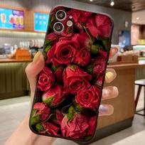 Pattern Case for Samsung Galaxy A13 A23 A33 A53 A73 A34 A54 5G A04E A04S A14 LTE A24 Flower Soft Silicone Phone Back Cover Cases For Samsung A14 LTE orange