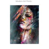 Spalvingas Moters Portretas Grafiti Meno Plakatai Spaudas Abstraktus Skandinaviškas Mergaitės Drobės Paveikslas Ant Sienos Meno Paveikslai Namų Dekorui 21x30cm No Framed