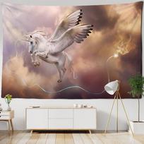 Tianma Gobelenas Sienų Dekoracija Spalvingas Vienaragis Magija Paprastas Stilius Senovės Mitas Bohemiškas Svetainės Dekoras 95x70CM