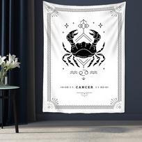 Dvylikos Zodiako ženklų Tarot gobelenas Sieninė dekoracija Psichodelinis Magijos Bohemiškas Stilius Hipis Čiužinio Menas Namų Dekoras 95x70cm