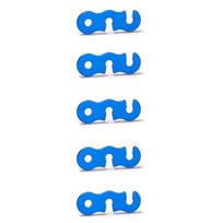 Alumino lydinio palapinės vėjo virvės S tipo įtempikliai tvirtiklis reguliuojamas kempingo palapinės virvės sagtis palapinių priedai laukui Blue-5PCS