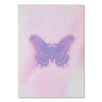 Abstraktus rožinis auros gradiento plakatas Angelas Dvasinis Sienų Menas Violetinis Drugelis Drobės Tapyba Estetika Spaudinys Paveikslas Namų Dekoravimas 21x30cm No Frame