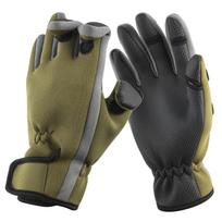 Žvejybos pirštinės žiemai vyrams Atsparios vandeniui sūriame vandenyje su 3 be pirštų kamufliažinėmis neslystančiomis, kvėpuojančiomis šiltomis pirštinėmis. Žvejyba dviračiu L