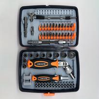 Precision Ratchet Screwdriver Set, 68 In 1 Household Screwdriver Home Repair Tool Kit, Disassemble Magnetic Rotatable Ratchet Screwdriver Kit oranžinė