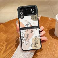 Samsung Galaxy Z Flip 6 5 4 gėlė akrilas prabangus smūgiams atsparus TPU kietas plonas dėklas dangtelis Samsung Z Flip6