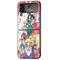 Dėklas, skirtas Samsung Galaxy ZFlip3 Z Flip 4 ZFlip Z Flip 3 5G ZFlip4 Smūgiams atsparus kietasis kompiuteris Funda Japan Sailors-Cute Moons Samsung Z Flip 5G