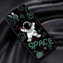 Soft Case For Apple iPhone 11 13 Pro Max 14 12 Mini 7 8 Plus X XS XR SE 2020 6 6S 5 5S Phone Cover Funda Cartoon Cool Astronaut iPhone 5 5S SE black