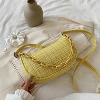 Four-season Bag Tide Texture Armpit Bag Senior Sense of Temperament Shoulder Bag Fashion Versatile Women's Bags geltona