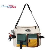 Cosy Up Crossbody krepšys vyrams, madingas ir universalus viengubas krepšys per petį, didelės talpos maža kuprinė moterims, japoniškas laisvalaikio pašto krepšys 31x11x24cm juoda