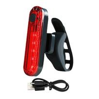 Dviračio galinis galinis žibintas USB įkraunamas raudonas LED ryškus galiniai žibintai tinka bet kokiam dviračiui / šalmui, kurį lengva sumontuoti, kad būtų saugu važiuoti dviračiu black