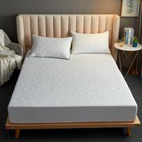 Bonenjoy dygsniuotas vandeniui atsparus paklodė su gumyte Karalienės Karaliaus dydžio vientisos spalvos čiužinio užvalkalas dvigulei lovai Single 90x200x30cm gray