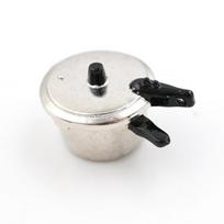 1 vnt. virimo indas slėginė viryklė Autoklave žaislų modeliavimo virtuvės įrankiai 1:12 dydžio lėlių namelio miniatiūrinė virtuvė white