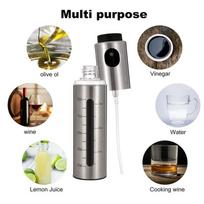 Aliejaus purkštuvas virimui, nerūdijančio plieno aliejaus dozatorius gruzdintuvėms, 100 ml virtuvės aliejaus purškimo butelis One Size gray