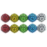 D12 Dice Set 10PCS 12 Sided for Board Games Dragon Rpg Dados Jogos Dnd As Christmas Birthday Gift black