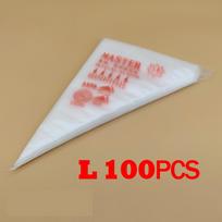 SML100 VNT Vienkartiniai konditeriniai maišeliai Konditerijos įranga Konditerijos ir kepyklos reikmenys Tortų įrankiai Tortui Size L 100Pcs white