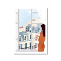 Abstrakčios Kartachenos Gyvenimo Sienos Dailės Spaudiniai Marakešo Pastato Baseinas Moteris Drobės Tapyba Nordic Plakatas Sieniniai Paveikslai Svetainei 21x30cm No Framed