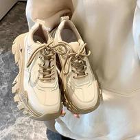 Hong Kong Style Dad Shoes Ins Tide Super   Women's Shoes   Spring and Summer Thick Bottom All-match Casual Sports Shoes 35