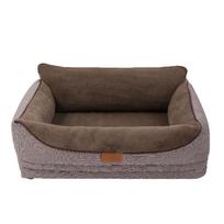 Šuns sofa-lova, plaunama, neslystanti, lininė, triušio velveto, naminių gyvūnų poilsio pagalvė, medvilnės užpildas, tinka visiems šunims ir katėms, neslystantis dugnas 60cm white