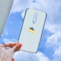 Torto iliustracijos telefono dėklas, skirtas Xiaomi 11 Redmi Note 11pro5G 8T 9A 9S 10 K30 10T Pro Ultra K40pro, skaidrus dėklas Xiaominote10 gray