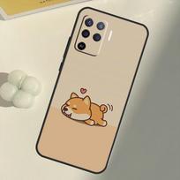 Cute Shiba Inu Case For OPPO A74 A94 A54 A1K A15 A16 A52 A72 A83 A91 A93 A53S A5 A9 A31 A53 2020 Cover Find X5 Pro beige