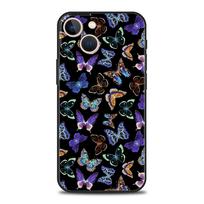 Luxury Phone Case For iPhone 11 12 13 15 14 Pro Max X XR XS 7 8 Plus SE 2020 Black Soft Silicone Cover Funda butterfly iPhone 15Pro Max black