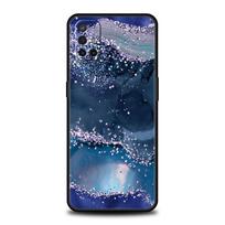 Telefono dėklas OnePlus 10 9 Pro 9T 9R 9RT 8T 8 7 6T 7T Nord 2 CE 5G N200 N100 Apsauginis dangtelis Tamsiai mėlynas blizgantis agato marmuras OnePlus 7