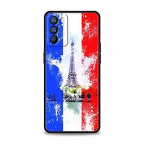 France Flag Soccer Paris Phone Case For Oppo Find X5 A54 A53 A52 A9 2020 A15 A95 A76 A74 A12 Reno7 SE Reno6 Pro Plus 5G Cover Reno7 Pro 5G