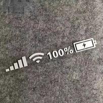 1 vnt Signalas WiFi Maitinimas Atspindintys Automobilio Priekinio Stiklo Lipdukai Automobilio Langų Viniliniai Decalai Juokingi 100% Baterija 5G Logotipas Pegatinas De Coche 45x5CM black