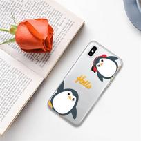 pingvinas kawaii animacinisTelefono dėklas iPhone 15 13 14 Pro Max XS XR 12 11 Pro 13 Mini 6 7 8 Plus minkštas skaidrus galinis dangtelis iPhone 13 mini gray