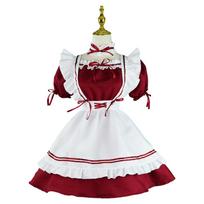Nuostabi Šiluma Keliauja Po Pasaulį, Raudonojo Vyno Saldi Širdelė Tarnaitės Apranga Lolita Miela Tarnaitės Apranga Cosplay Mobilus Žaidimas S raudona