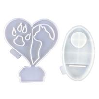 Set of 2  Candlesticks Plasters Molds Beautiful Candle Holders Making Resin Moulds  Crafting Silicone Mold 44