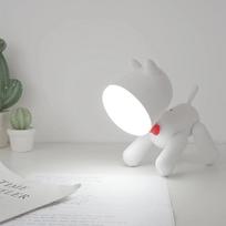 Creative Puppy Night Light Bedroom Home With Bedlight Cartoon Students Learn Rechargeable LED Small Table Lamps USB Plug