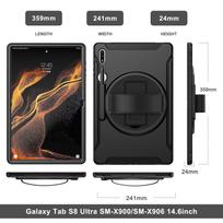 14.6 Inch Tab S9 Ultra Tablet Case: Drop-Proof Shell with Handheld Rotating Bracket. S8 Ultra 14.6 X900/X906 2022 juoda